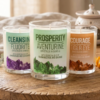 10 Oz Crystal Energy Candles with Essential Oils
