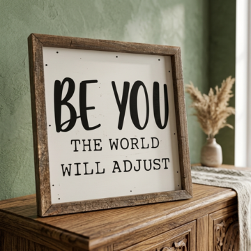 6x6 Be You The World Will Adjust